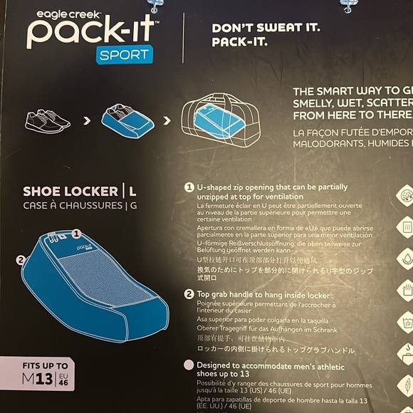 Blue, Eagle Creek shoe pack, size large fits men’s shoe size 13. New never used. - Picture 5 of 5